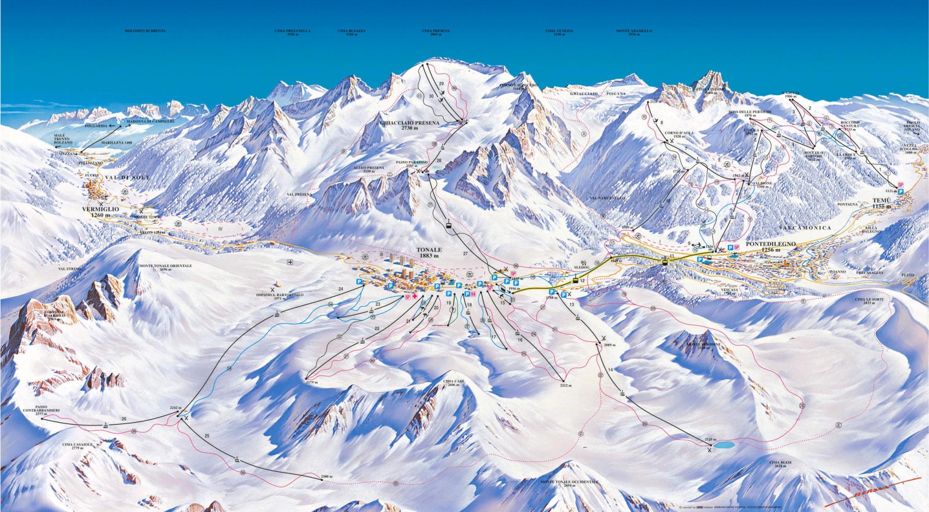 Sjezdovky Passo Tonale ski
